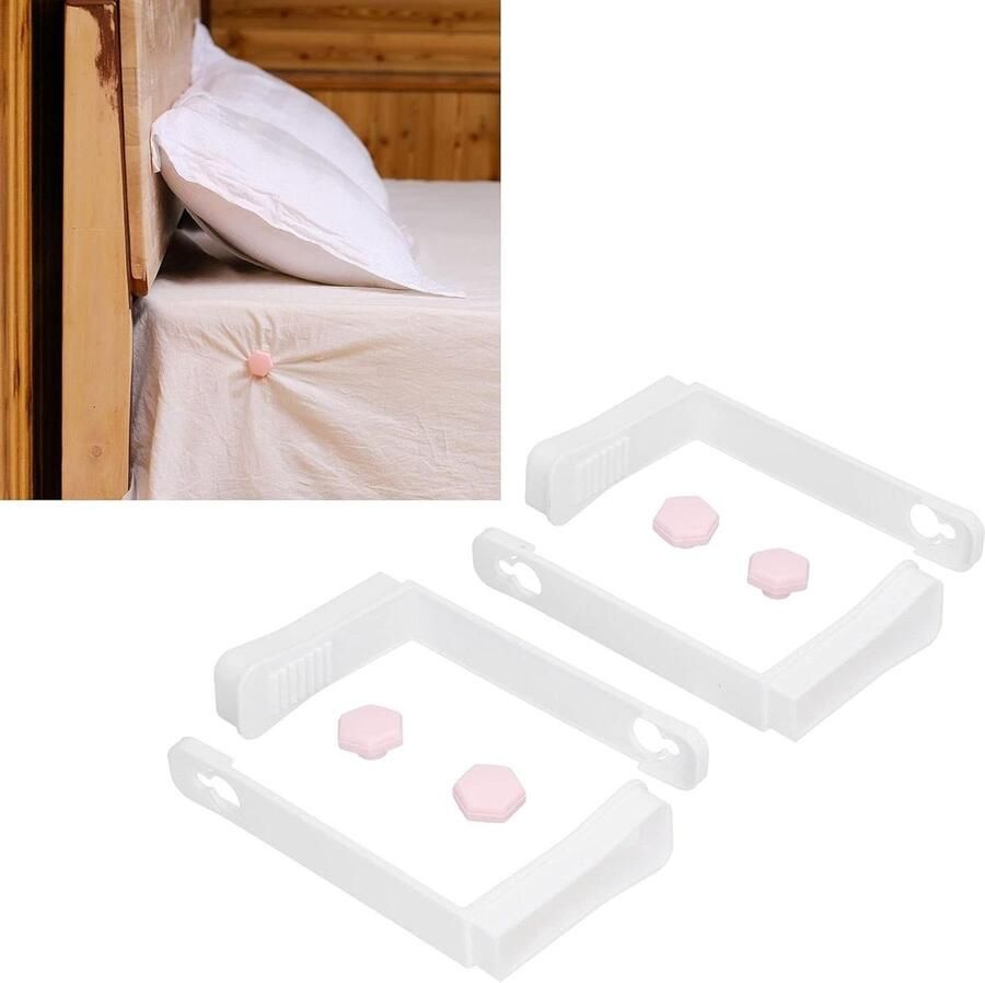 JGS Premium 4 Stuks Lakenklemmen voor Matrassen Antislip Lakenhouder Essentieel voor Huis & Studentenkamer