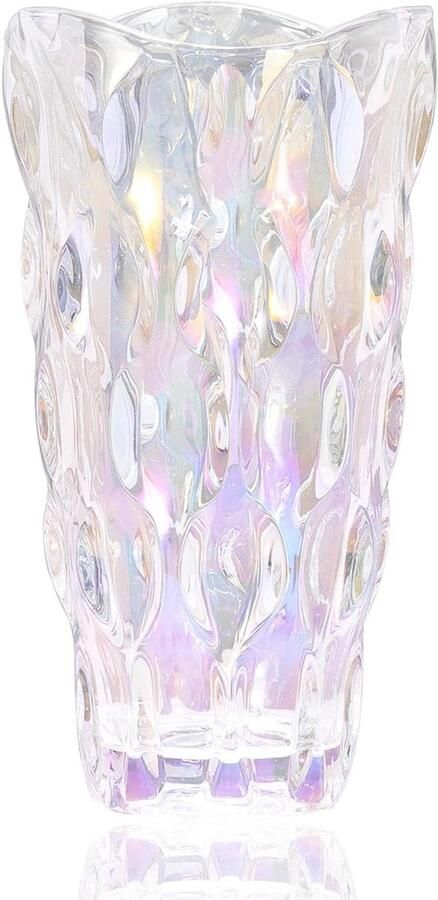 JGS Premium 95 inch glazen vazen voor bloemen Morden vaas voor tafels Kleurrijke vintage en heldere roos Grote bloemenvazen voor boeket Unieke geschenken