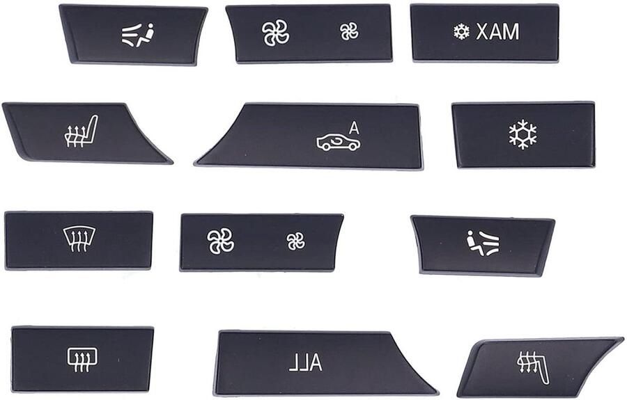 JGS Premium Airconditioning verwarming knop 12 stuks A C verwarming knop sleutelhoes reparatiekit vervanging voor 5-serie 6-serie