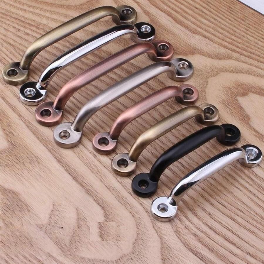 JGS Premium Aluminium Handgrepen 1 stuk Ladehandgrepen Kastdeur Boogvormige Handgreep-Goud 78mm Strak Design Duurzaam Materiaal