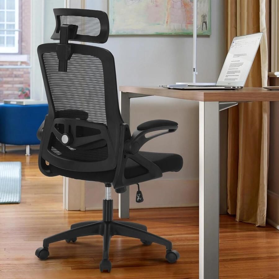 JGS Premium Ergonomische Bureaustoel Ademende Computerstoel met Verstelbare Ondersteuning Perfect voor Thuiswerkers