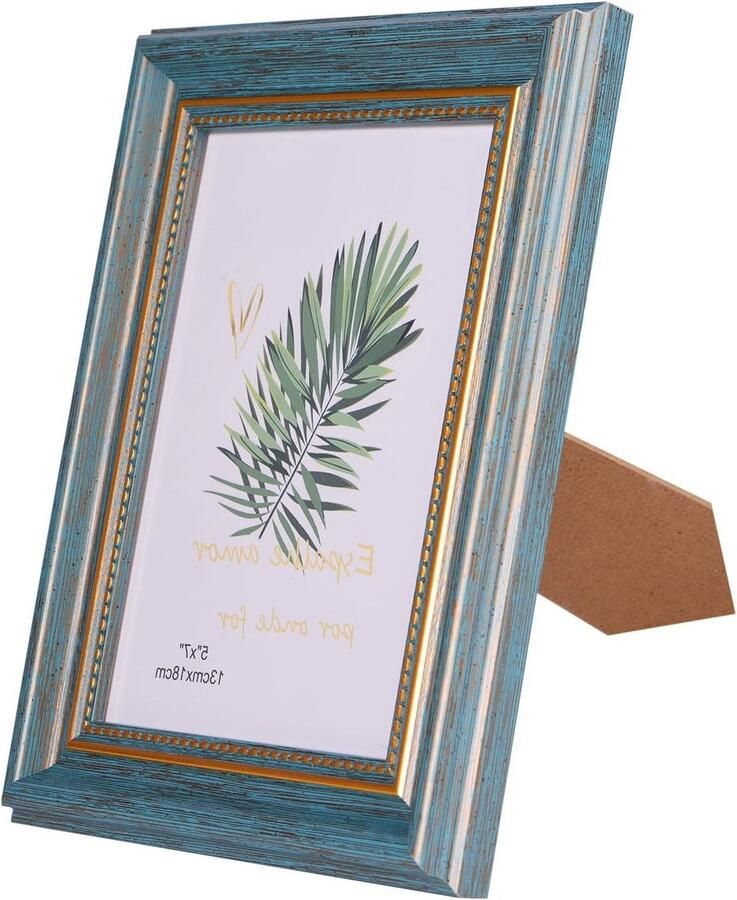 JGS Premium Groene vintage fotolijst 13 x 18 cm voor tafel- of wanddecoratie