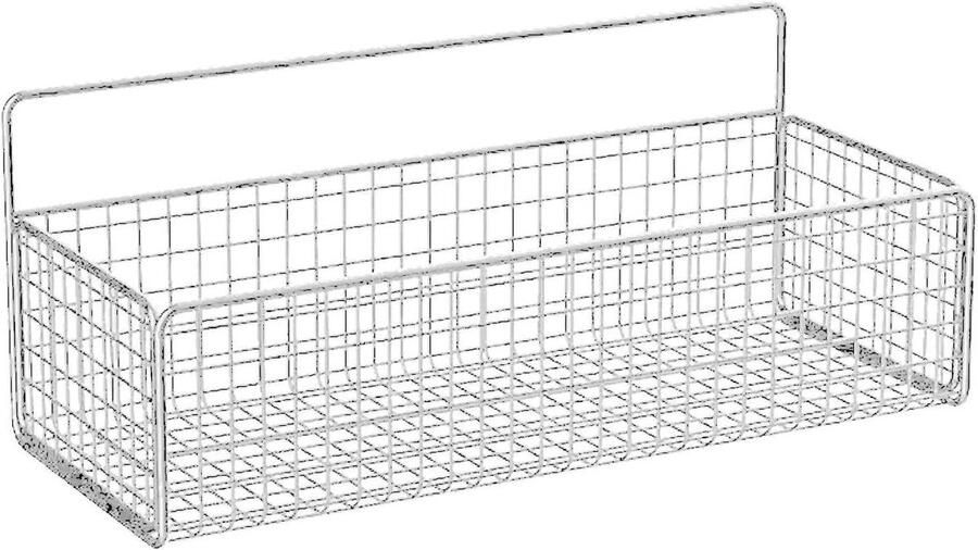 JGS Premium Hanging Wall Basket Draadmand voor Wandopslag Wandrek met Draadmanden voor Keuken Opbergmand voor Muur Draad Wandplank voor Thuis Kantoor of Keuken (Wit)