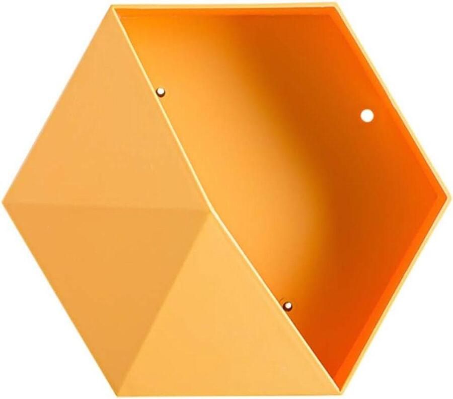 JGS Premium Hexagonale wandplank voor creatieve opslag met uitbreidingsschroef geometrische vorm