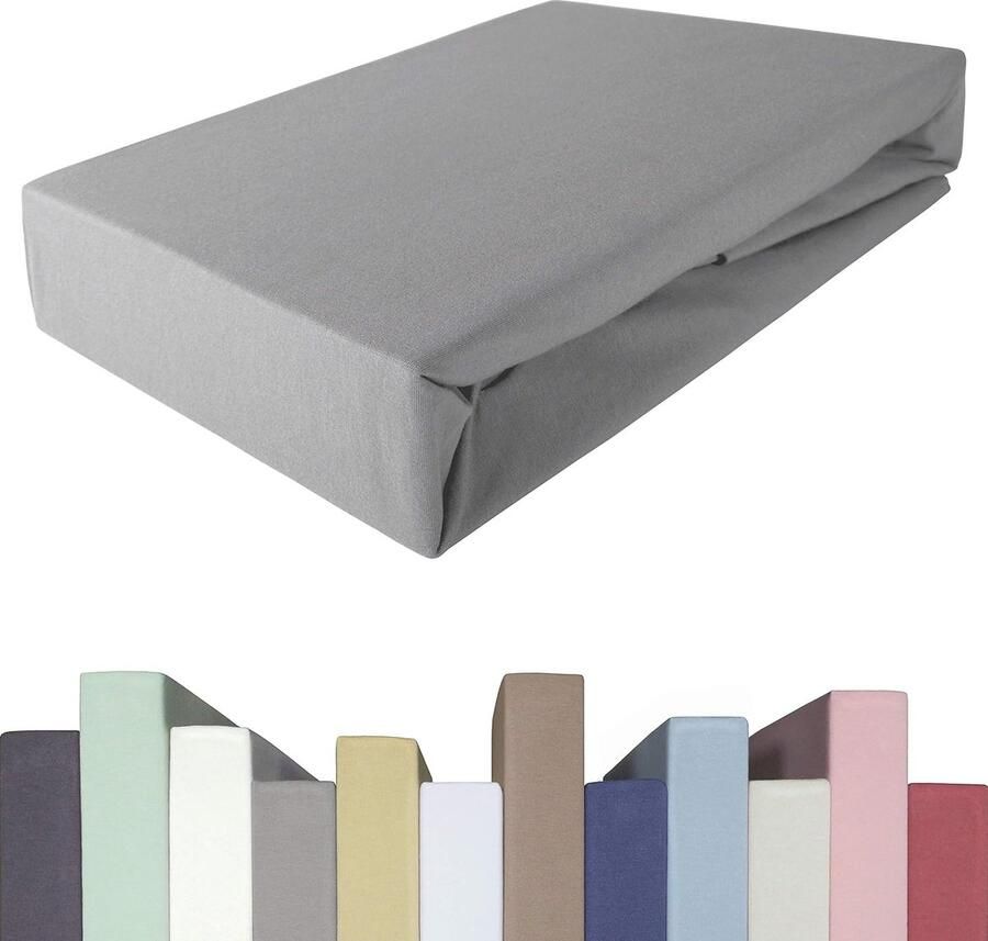 JGS Premium Hoeslaken Steengrijs voor Boxspringbedden en Waterbedden Matrassen 200 x 220-240 cm & 220 x 220-240 cm