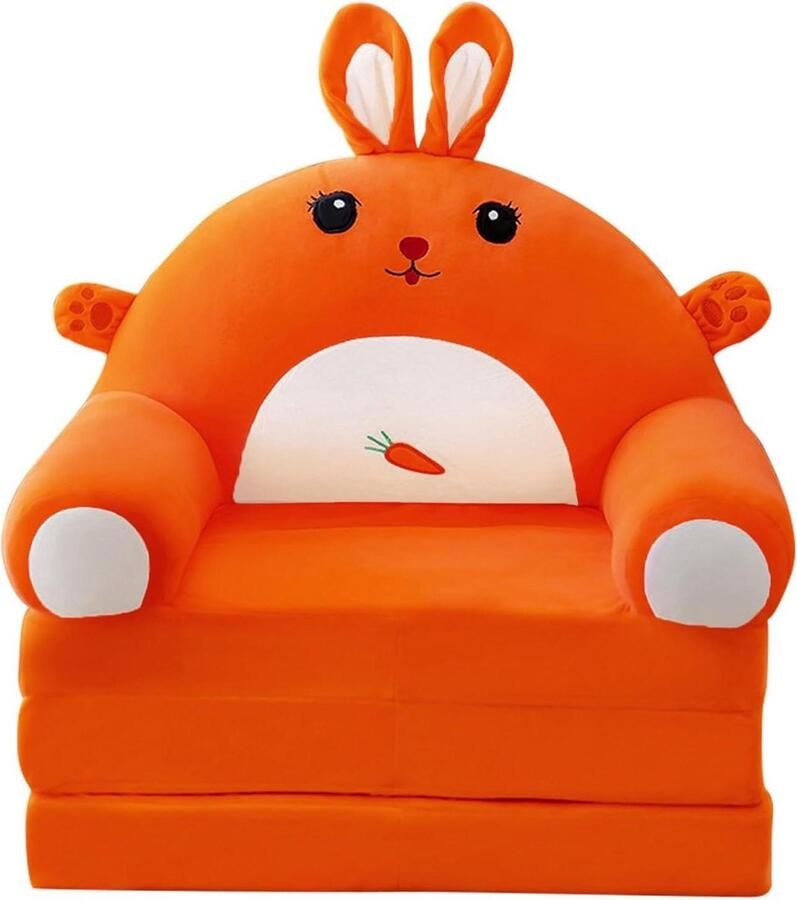 JGS Premium Kinderbankhoes voor kinderen Uitvouwbare 2-in-1 bankhoes Stoel voor speelkamer Slaapkamermeubilair met schattige ontwerpen