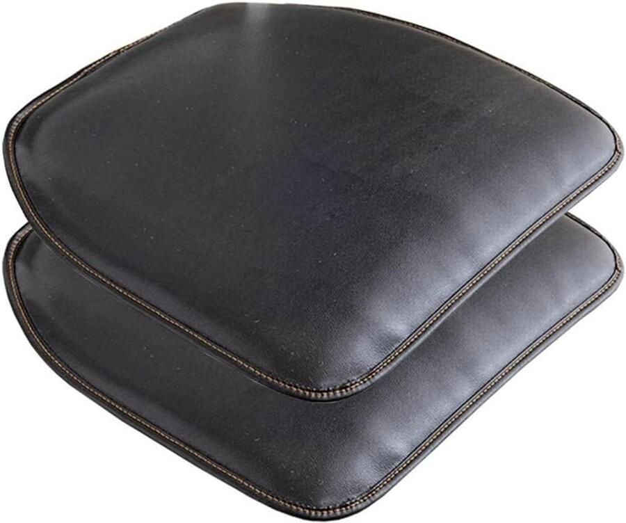 JGS Premium Lederen keukenstoelkussens Comfortabel zitkussen Eetkamerstoel accessoires Antislip Voor extra comfort Set van 2