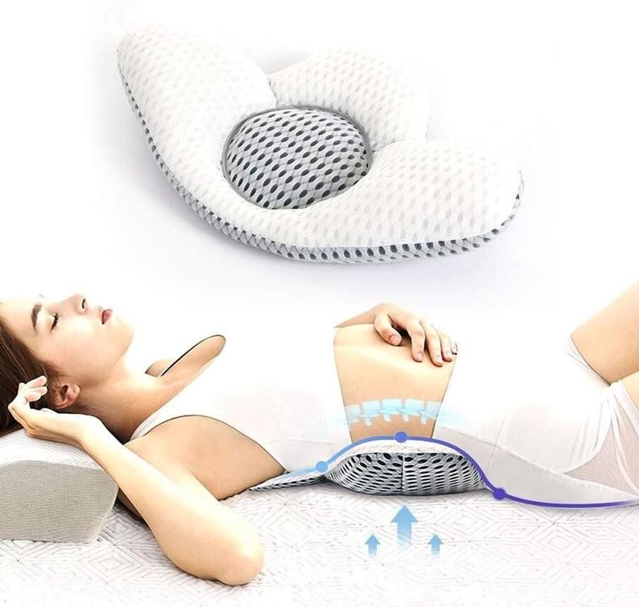 JGS Premium Lendenkussen voor bed rugkussens ondersteunen slaapkussen Driehoekige lendenkussen voor rug Rugkussen ter verlichting van slaap- en tailleklachten