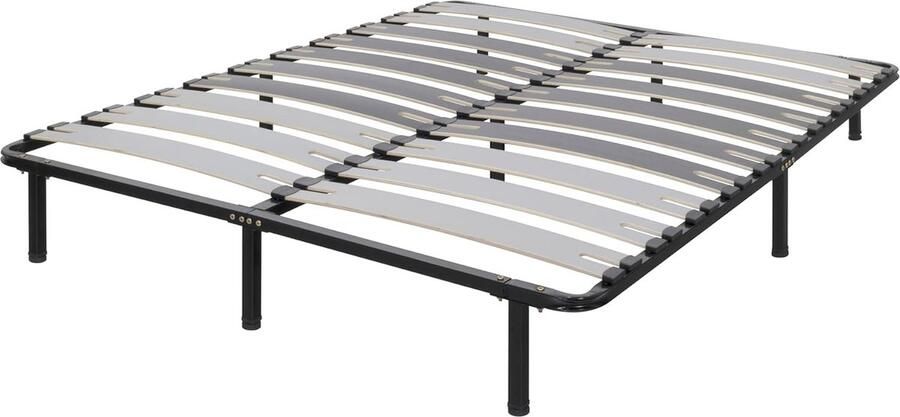 JGS Premium Metalen Bed Lattenbodem op Poten Slaapcomfort Optimalisatie 150x200 cm
