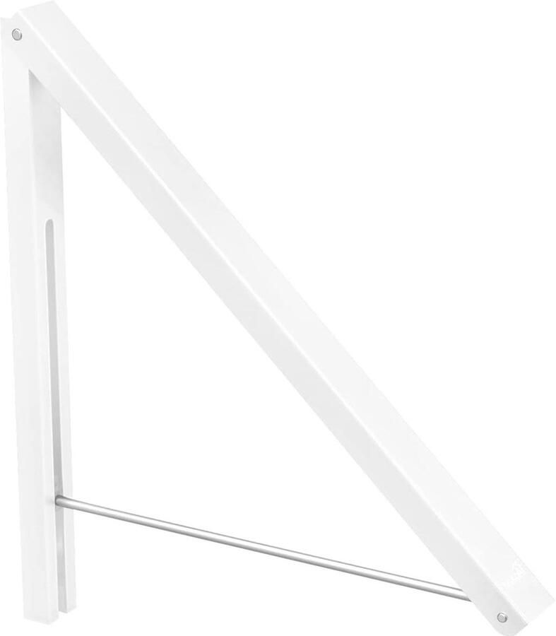 JGS Premium Opvouwbare Kledinghanger voor Wandmontage Intrekbaar Kledingrek van Aluminium Eenvoudige Installatie Wit Ruimtebesparend Kleding Organiseren en Ophangen