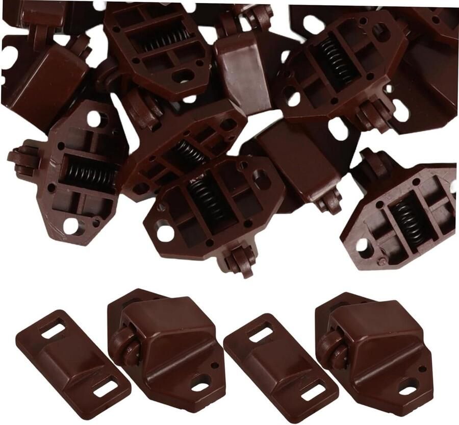 JGS Premium Pareldeurclipgesp Set van 20 stuks Deurkogelveervergrendeling Kastdeursluiting Plastic Voor kasten