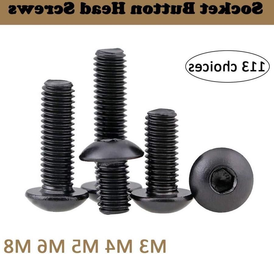 JGS Premium Roestvrijstalen Zeskantschroeven met knop 5 stuks M6*20mm