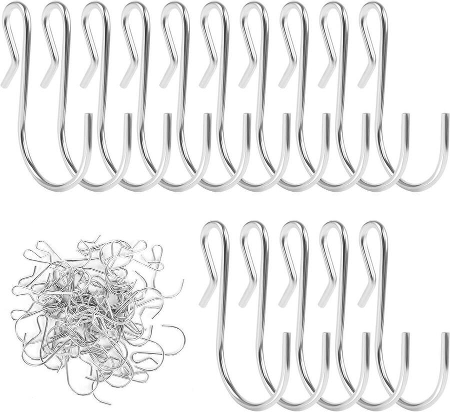 JGS Premium S-vormige haken 50 stuks voor badkamer garderobe keuken tuinopslag