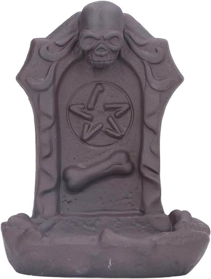 JGS Premium Schedel Waterval Wierookbrander van Keramiek voor Aromatherapie en Huisdecoratie Prachtig Decoratief Ornament voor Ontspannend Gevoel aan Bureau