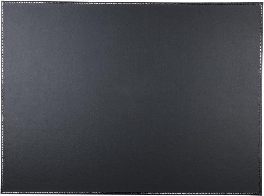 JGS Premium Schrijfonderlegger van hoogwaardig kunstleer voor A3 A4 formaat Antislip 60 x 45 cm Zwart