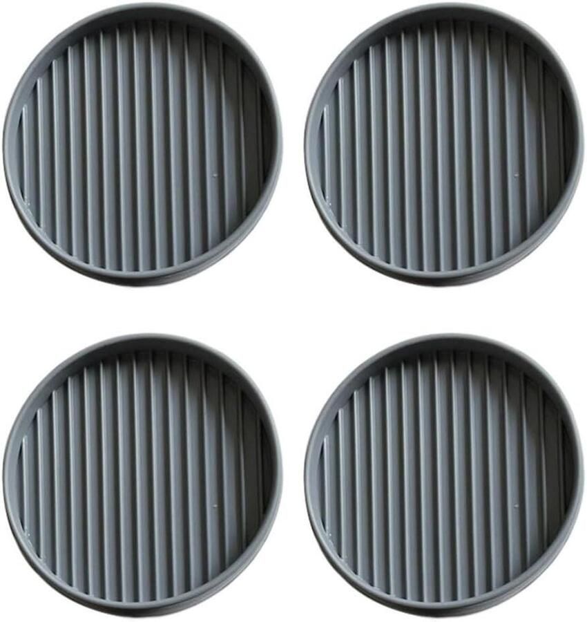JGS Premium Set van 4 anti-slip Caster Cups voor meubels 51 cm diameter Grijs Vloerbeschermer voor tapijt en houten vloer