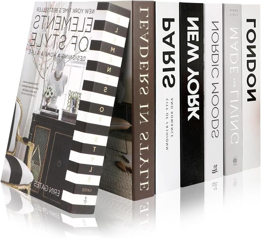 JGS Premium Set van 7 decoratieve opvouwbare boeken voor salontafel decoratie en boekenplank ornamenten