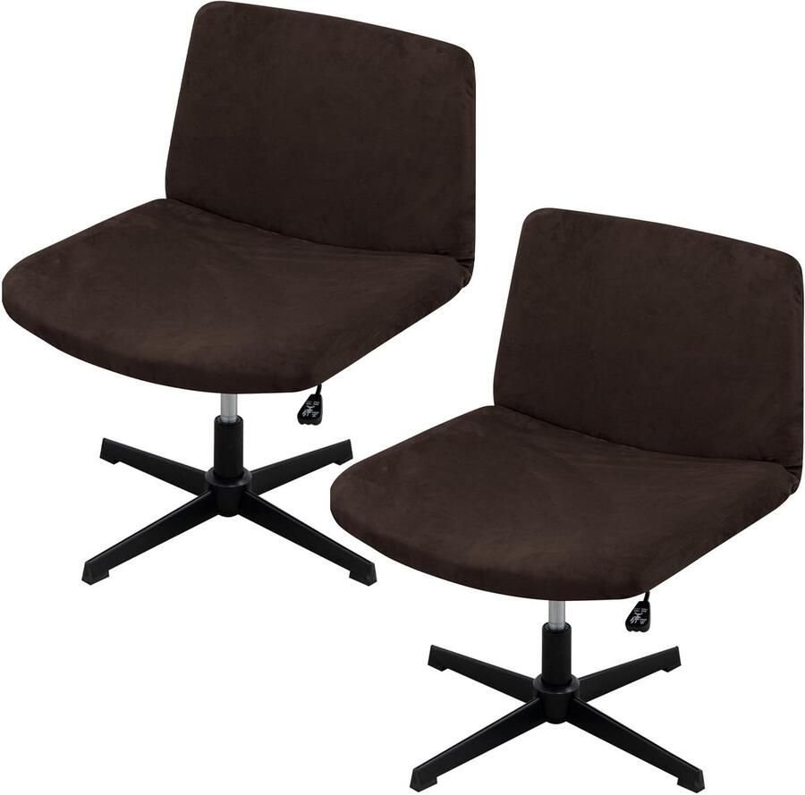 JGS Premium Stretchbare Stoelhoezen voor Eetkamer Bureau en Barkrukken met Fluwelen Afwerking Set van 2