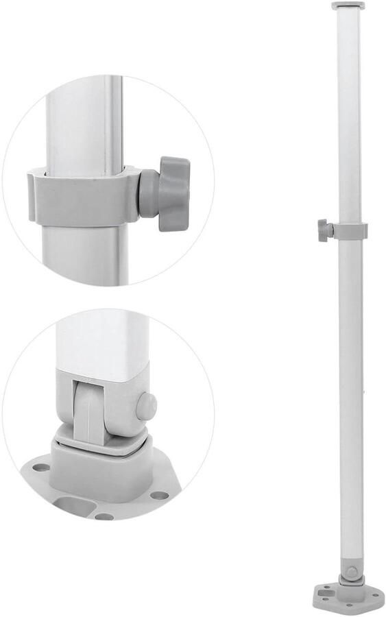 Allecto Premium Verstelbare tafelpoot 510-760 mm in hoogte verstelbaar tafelpoot tillen telescopische vouwsteun camper boot jacht accessoires meubelonderdelen