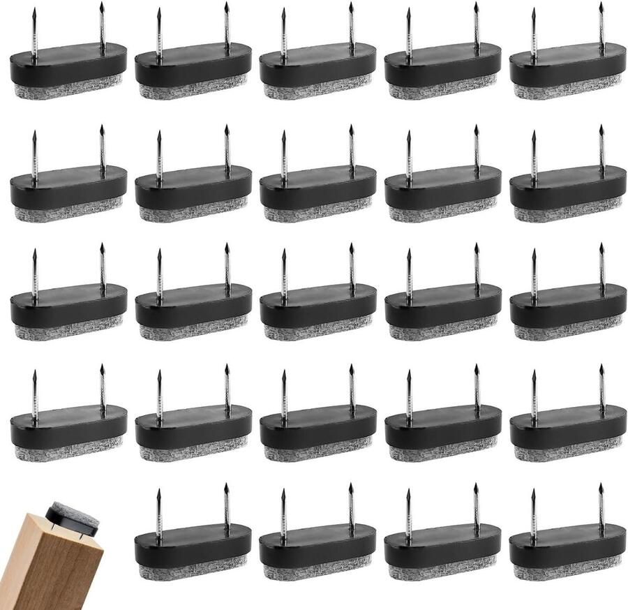 JGS Premium Viltdoppen set van 24 stuks voor stoelen en tafels Eenvoudig te monteren en vochtbestendig Antislip viltdoppen om te schroeven