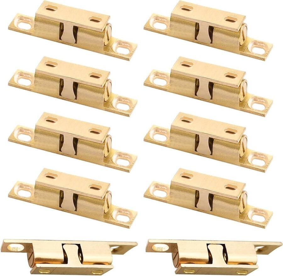 JGS Premium Voor de titel: Set van 10 Dubbele Kogelsnappers Verstelbare Deursnappers voor Kasten en Meubels
