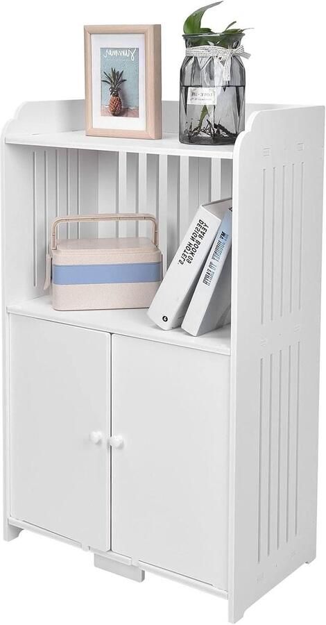 JGS Premium Voor Large Capacity Vrijstaande Dubbele Deur Badkamerkast voor Thuis Keukenmeubels Ruimtebesparend Ontwerp 80x48x27.5cm