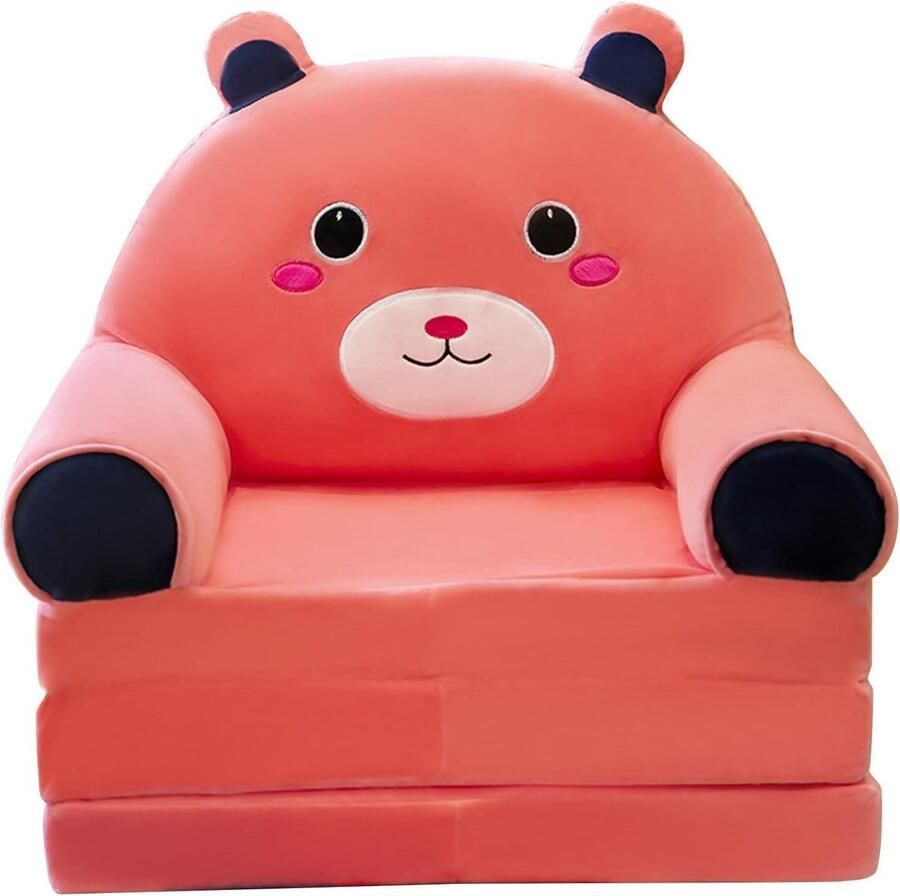 JGS Premium Zachte Bankhoes voor Kinderen Meisjes en Jongens Uitvouwbaar Converteerbare Bank naar Ligstoel Speelse Ontwerpen Speelkamer en Slaapkamermeubilair