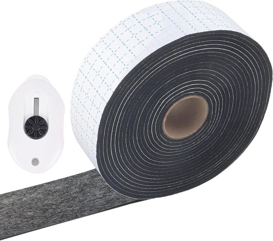 JGS Premium Zelfklevende Viltglijders voor Stoelen en Meubels Sterke Viltstrip Viltdoppen Op Maat Te Snijden Vloerbescherming Grijs 6 meter x 5 centimeter