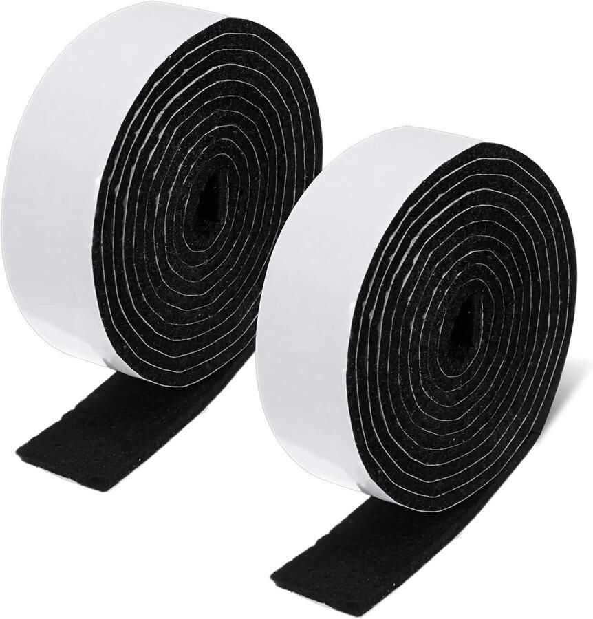 Allecto Plus: Zelfklevende Viltstrips voor Vloerbescherming Set van 2 Rollen 3 mm Dik Meubelpads Stoelpoten Schommelstoel Viltglijders