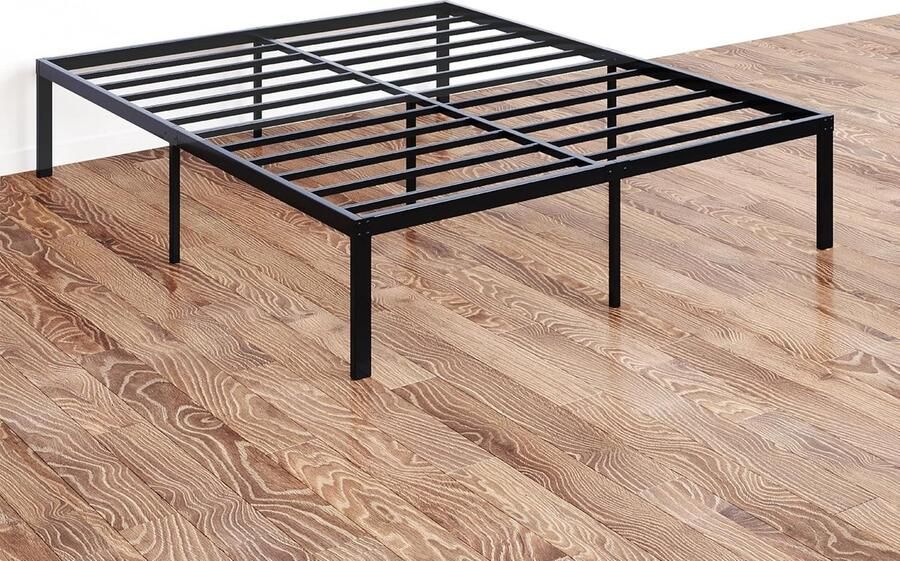 JGS Robuust Metalen Bedframe 150 x 190 cm met Lattenbodem en Extra Opbergruimte