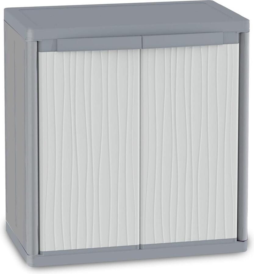 JGS Robuuste Jumbo 900 Wave opbergkast met Dubbele Deuren voor Binnen en Buiten Verstelbare Planken 89 7 x 53 7 x 94 5 cm