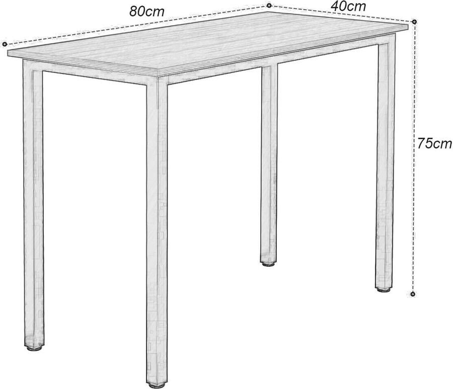 JGS Ruim en Stijlvol Bureau voor Thuis en Kantoor met Eenvoudige Montage