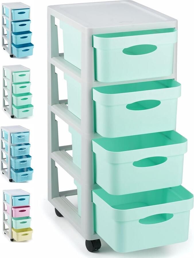 JGS Ruime Opbergkast Met Wielen Voor Eenvoudig Verplaatsen En Veelzijdig Gebruik In Elke Ruimte