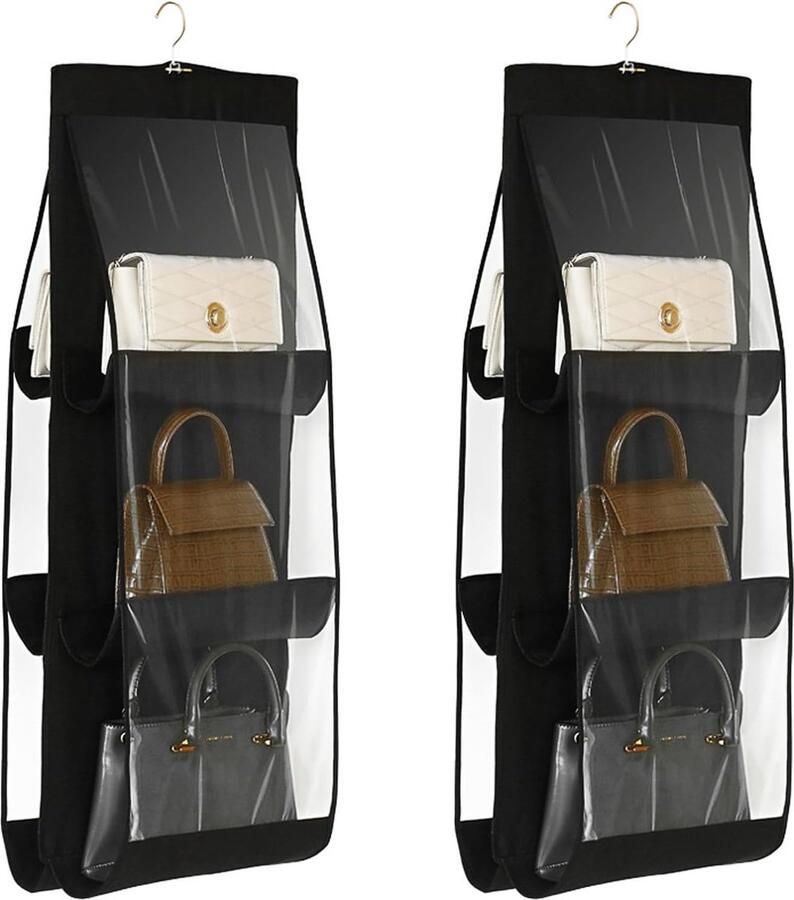 JGS Ruime Opbergoplossing voor Handtassen en Accessoires Hangende Organizer met Zichtvenster