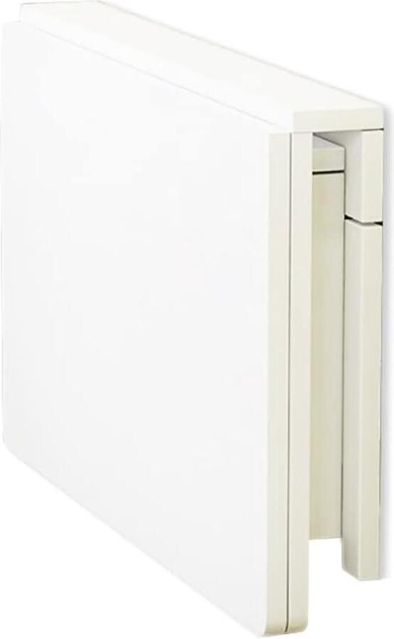 JGS Wandklaptafel van Massief Hout Ruimtebesparende Laptoptafel Keukentafel en Kindermeubel (Wit 80 x 50 x 33 cm) - Foto 2