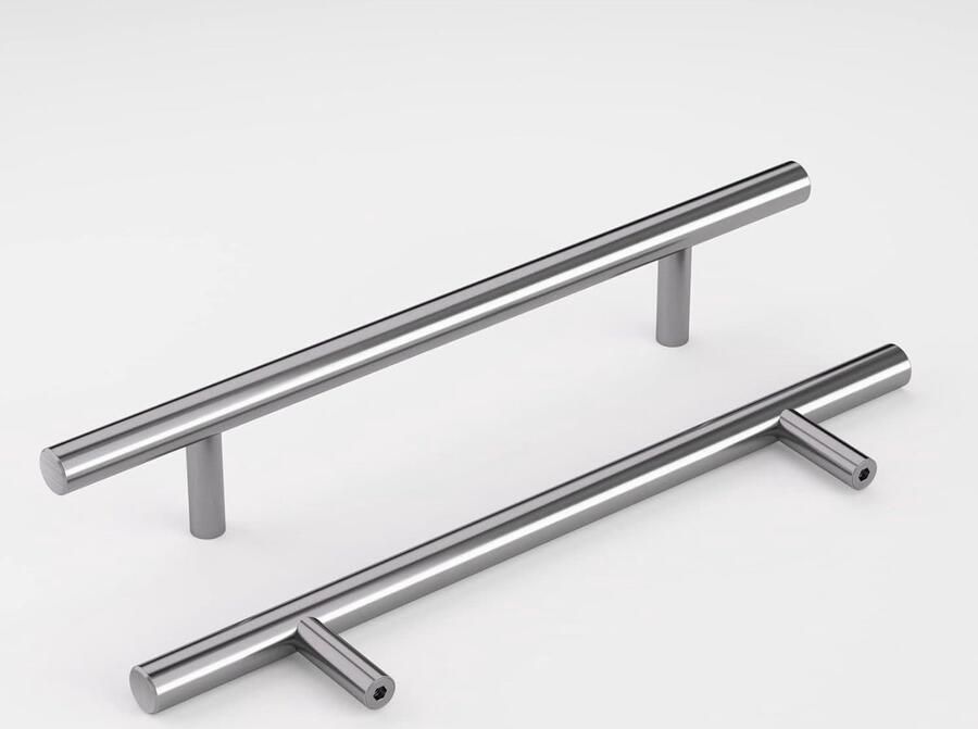 JGS Set van 10 Moderne Handgrepen voor Keukenkasten en Meubels Roestvrij Staal 128 mm