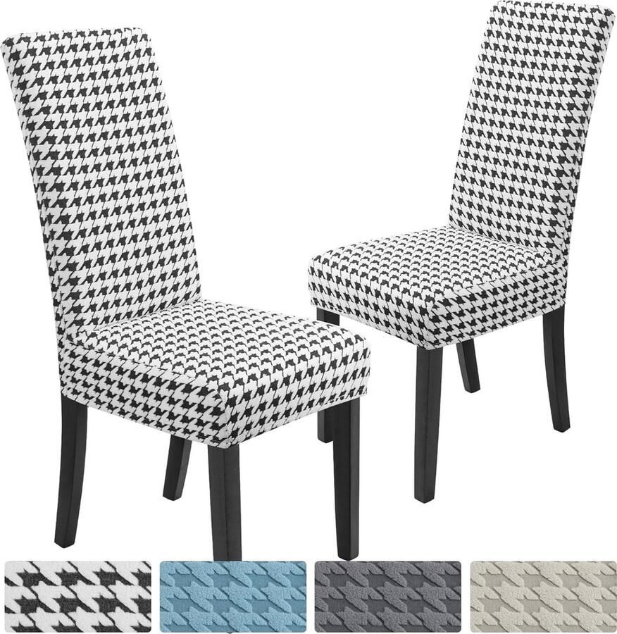 JGS Set van 2 Elegante Stoelhoezen voor Eetkamerstoelen met Universele Pasvorm
