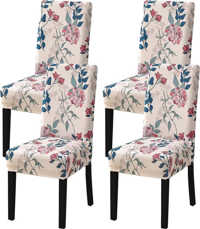 JGS Set van 4 Elegante Stoelhoezen voor Eetkamer Bruiloft en Feest in Kleuren