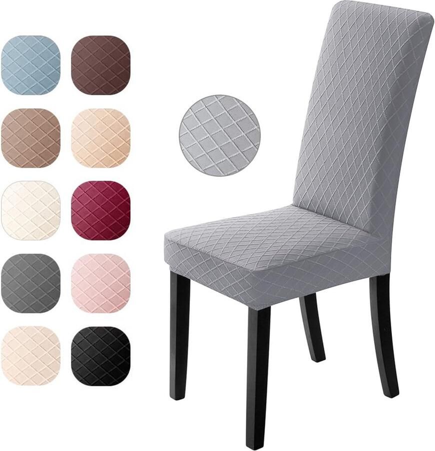 JGS Set van 4 Moderne Stretch Stoelhoezen voor Eetkamer en Feestdecoratie