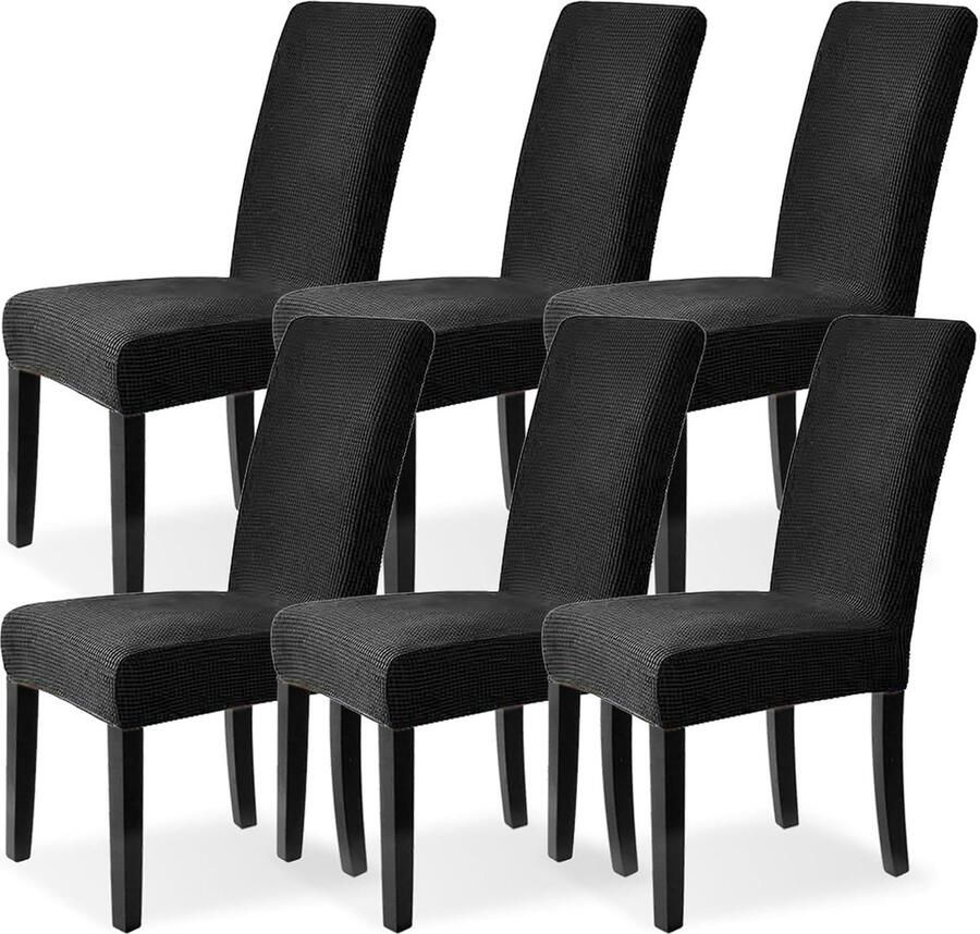 JGS Set van 6 Elastische Stoelhoezen voor Gelegenheden Wasbaar en Verwijderbaar