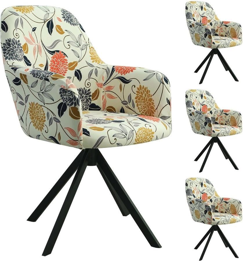 JGS Set van Stretchbare Stoelhoezen voor Stoeltypen Bureaustoel Eetkamerstoel en Meer