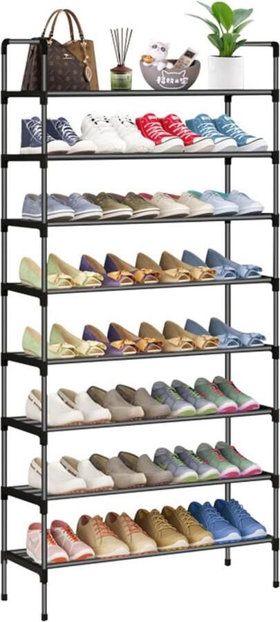 JGS Slim en Ruim Schoenenrek met Verwijderbare Compartimenten voor Hal en Woonkamer