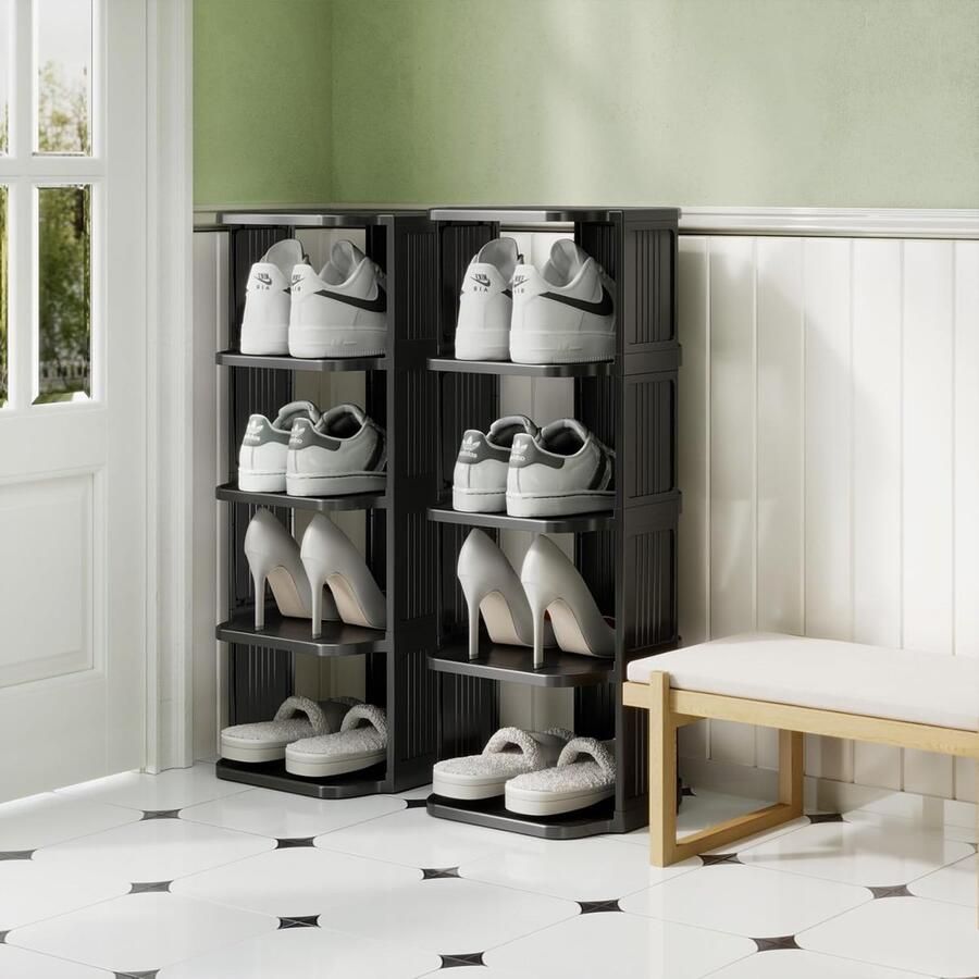 JGS Slimme Schoenenrek Organizer met 8 Niveaus voor Ingang Woonkamer en Garderobe