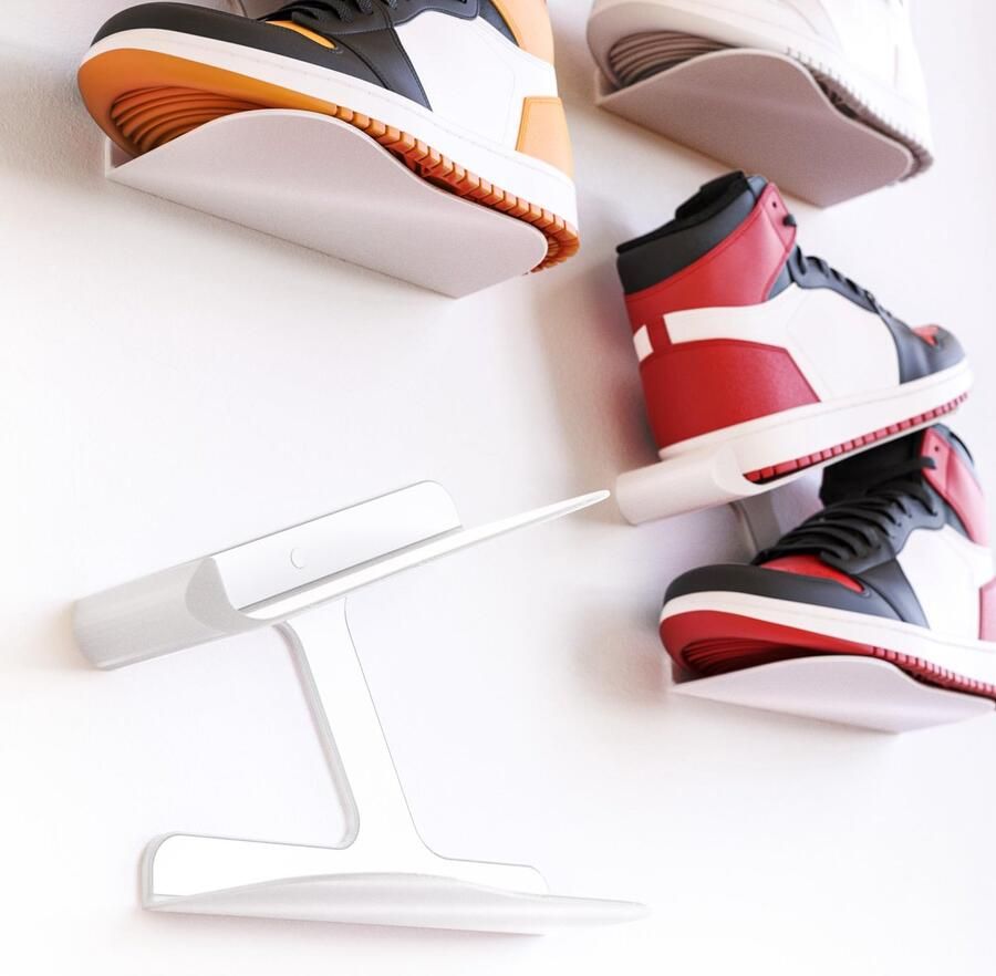 JGS Sneaker Display Muurbeugel voor Moderne Schoenpresentatie in Woon- of Winkellocaties