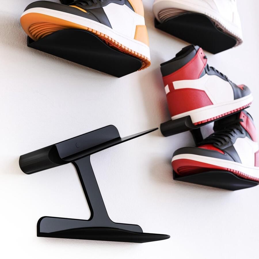 JGS Sneaker Wanddisplay voor Ruimtebesparende Schoenopslag en Presentatie in Tijdloos Design