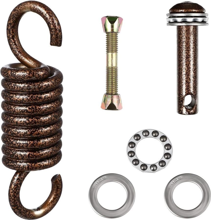 JGS Stevige Ophangset voor Hangstoelen voor Binnen en Buiten met Verende Haak en Bevestigingsmateriaal