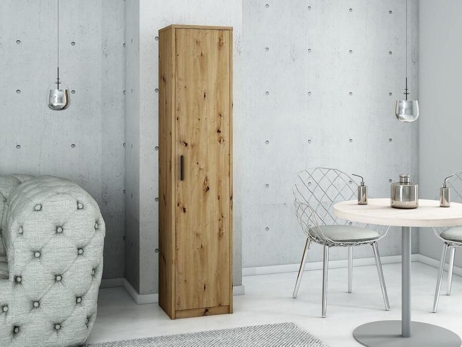 JGS Stijlvolle Bodo Hoge Plank 40x182x35 cm Ideale Opbergoplossing voor Kantoor en Woonkamer