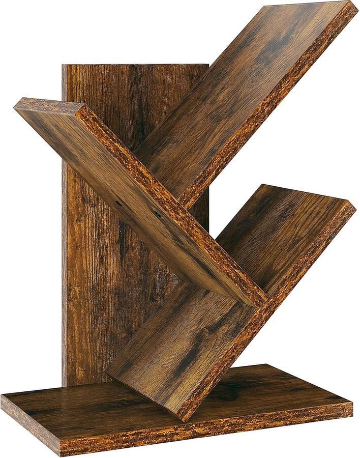 JGS Stijlvolle Boomvormige Boekenkast met Twee Niveaus voor Compacte Ruimteoplossingen