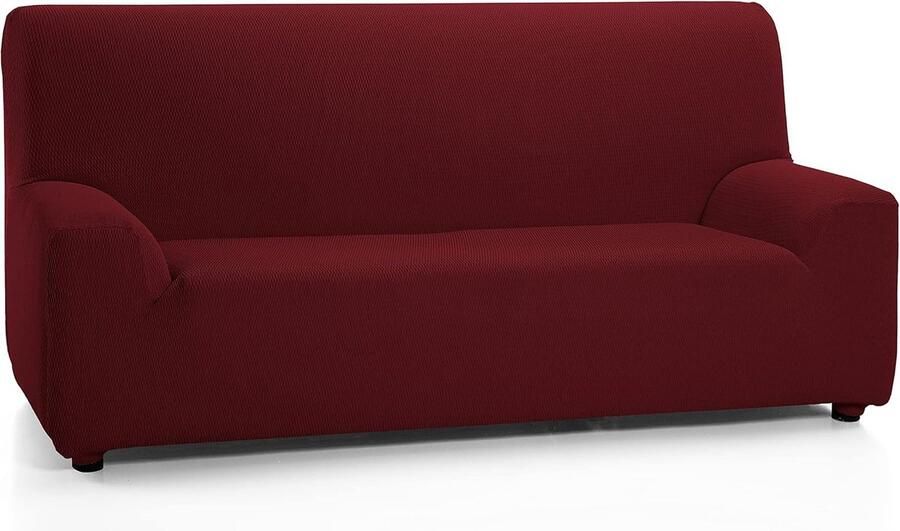 JGS Stijlvolle en Elastische Sofahoes in Bordeaux voor 3-Zitsbanken 180-240 cm