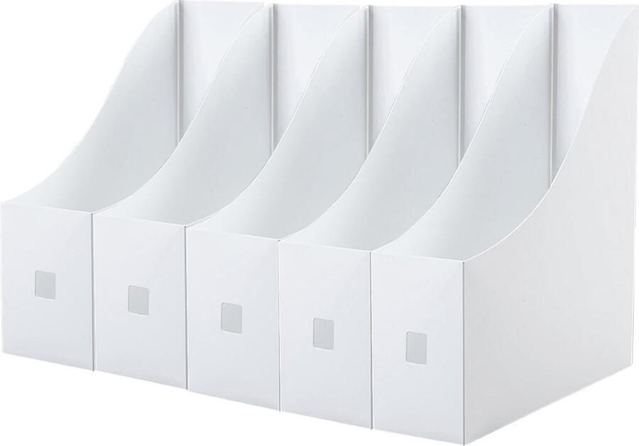 JGS Stijlvolle en Functionele Tijdschriftenverzamelaar Set van 5 voor Bureau en Opslag